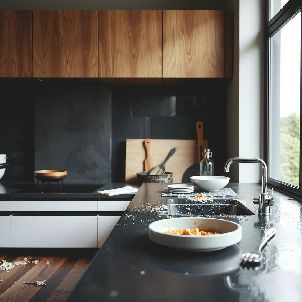 Post-construction dust on surface