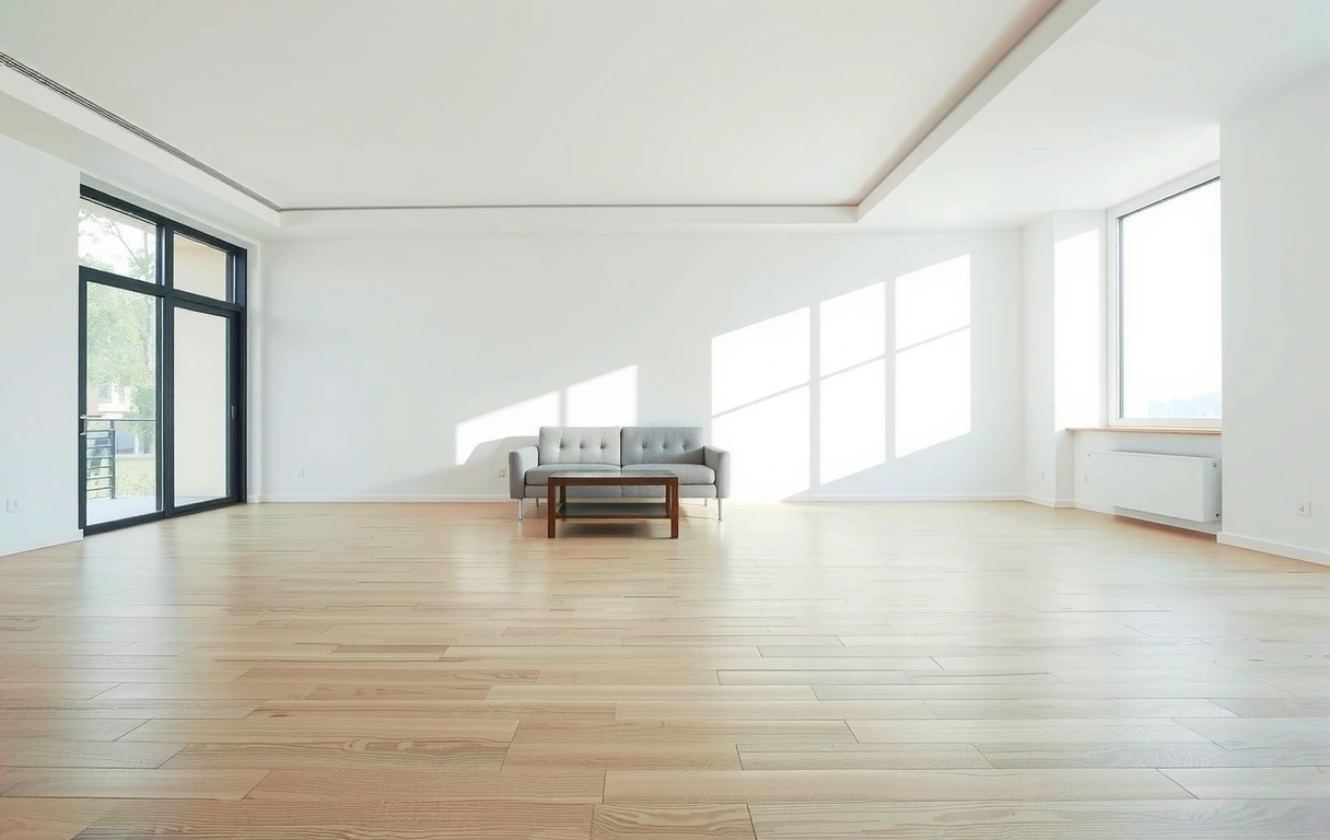 Minimalist clean living space